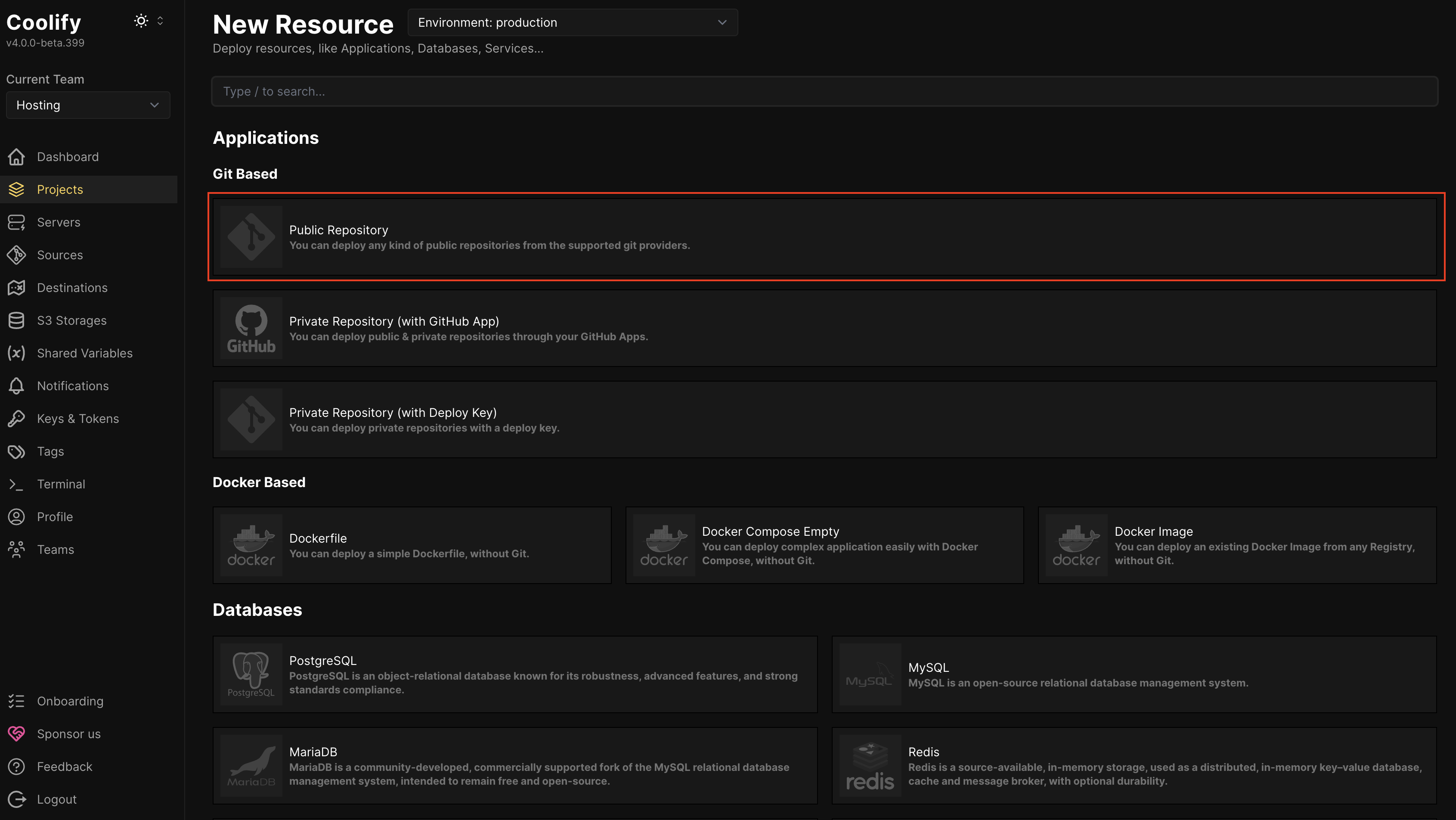 Click Public Repository